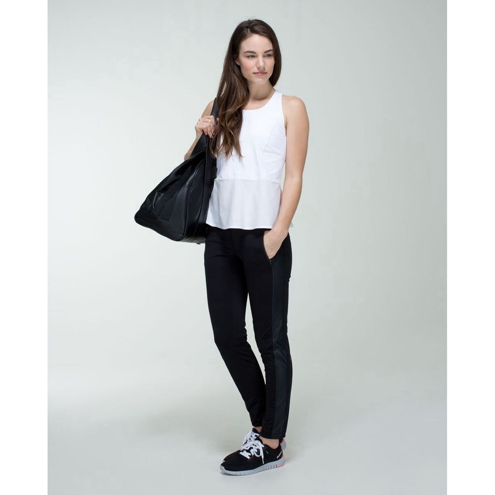 Lululemon Here To There Pants Womens 4 Black Tailored Bike To Office Zip Pockets - Picture 4 of 16